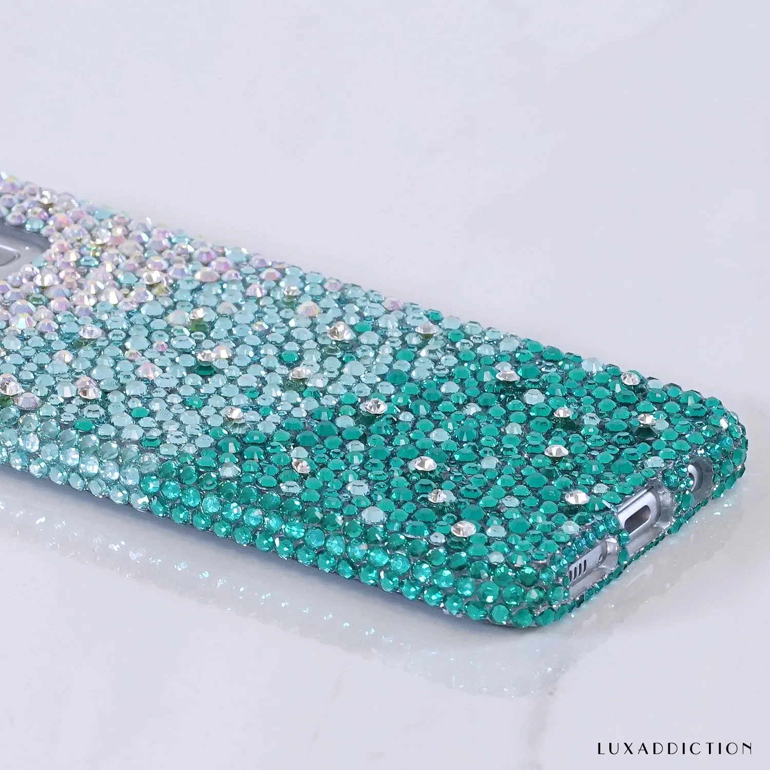 AB faded to Turquoise Crystals Design (style 925)
