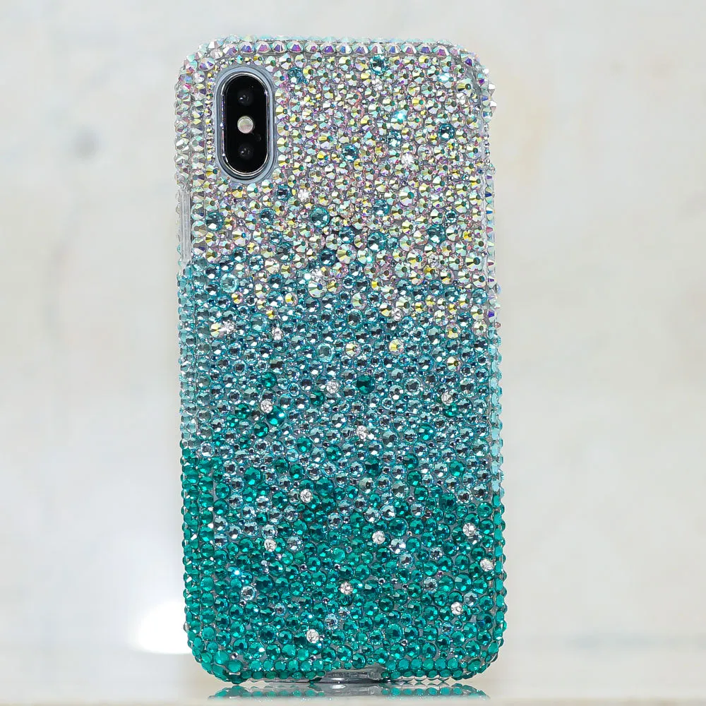 AB faded to Turquoise Crystals Design (style 925)