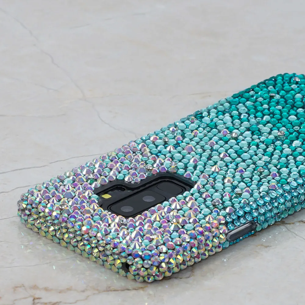 AB faded to Turquoise Crystals Design (style 925)