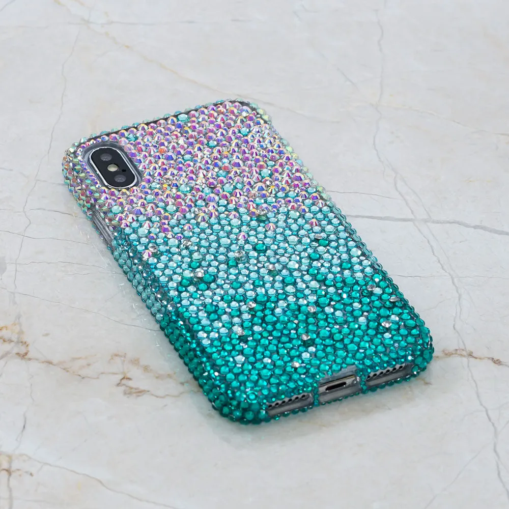 AB faded to Turquoise Crystals Design (style 925)