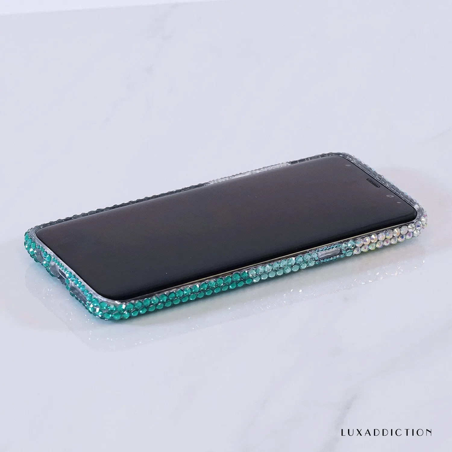 AB faded to Turquoise Crystals Design (style 925)
