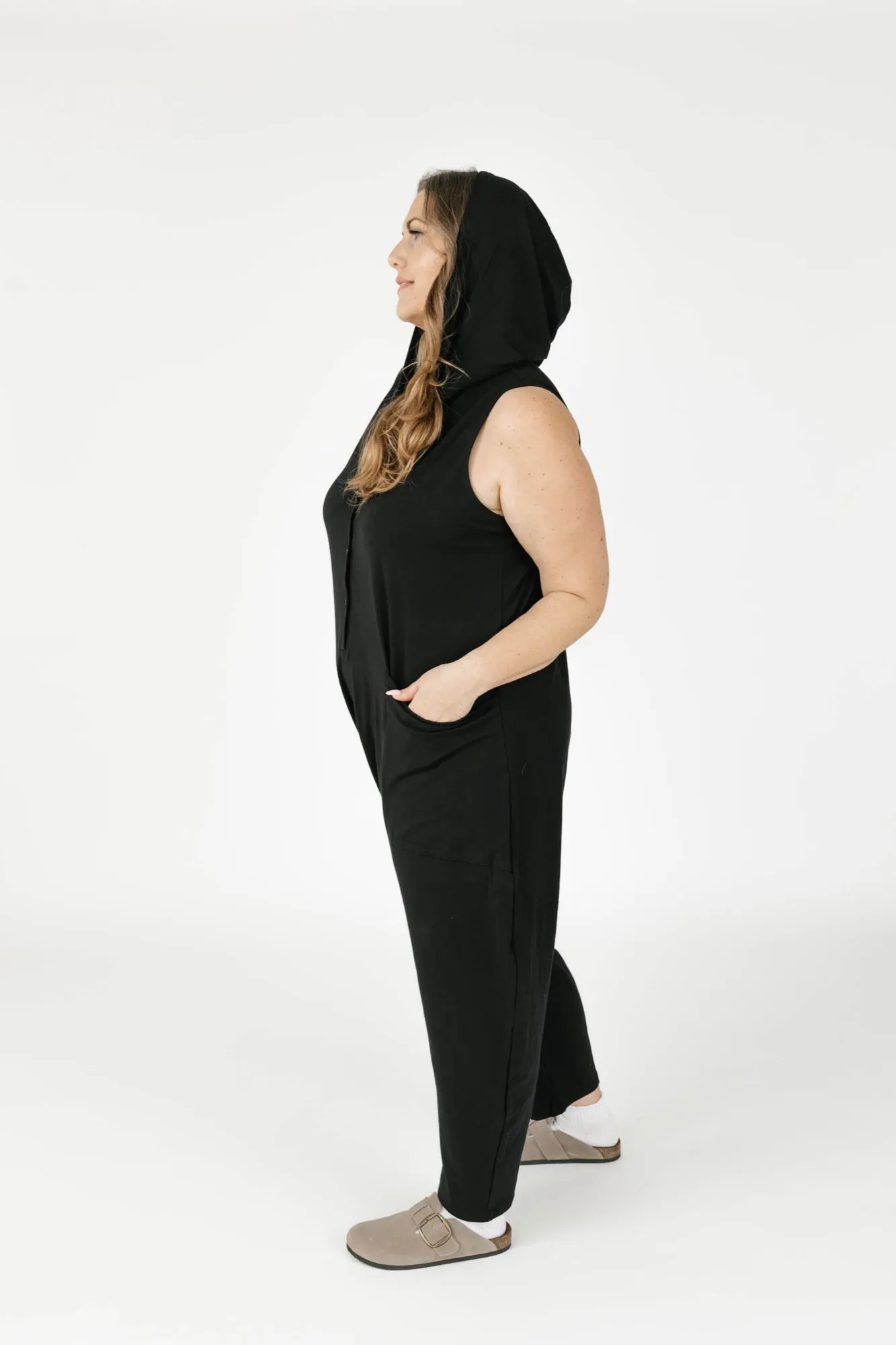 Abigael Henley Romper in Midnight Black