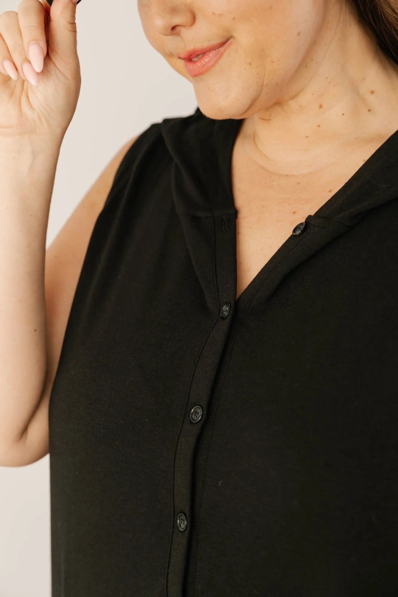 Abigael Henley Romper in Midnight Black