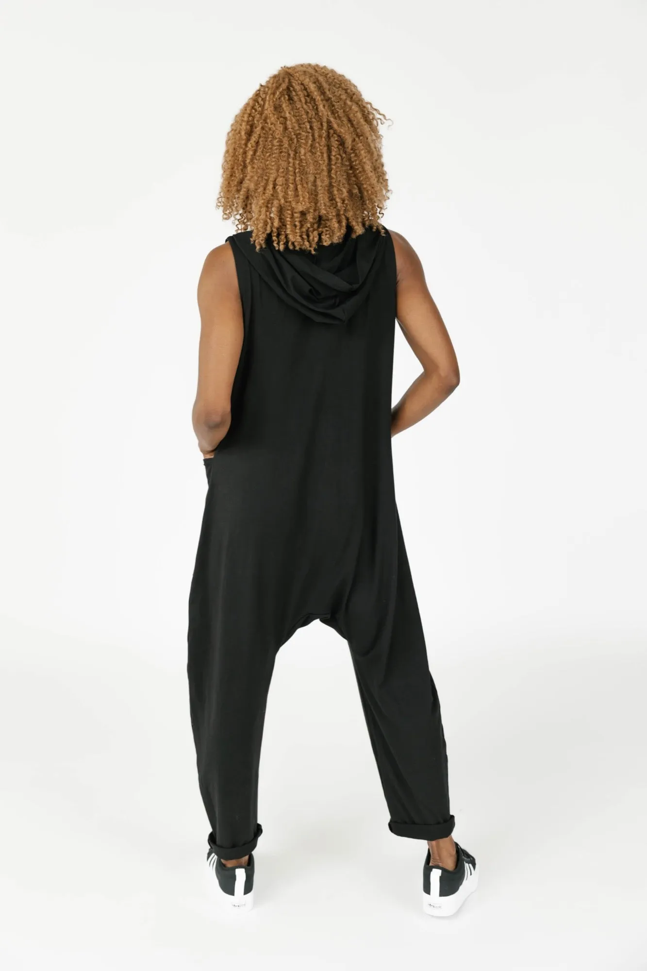 Abigael Henley Romper in Midnight Black
