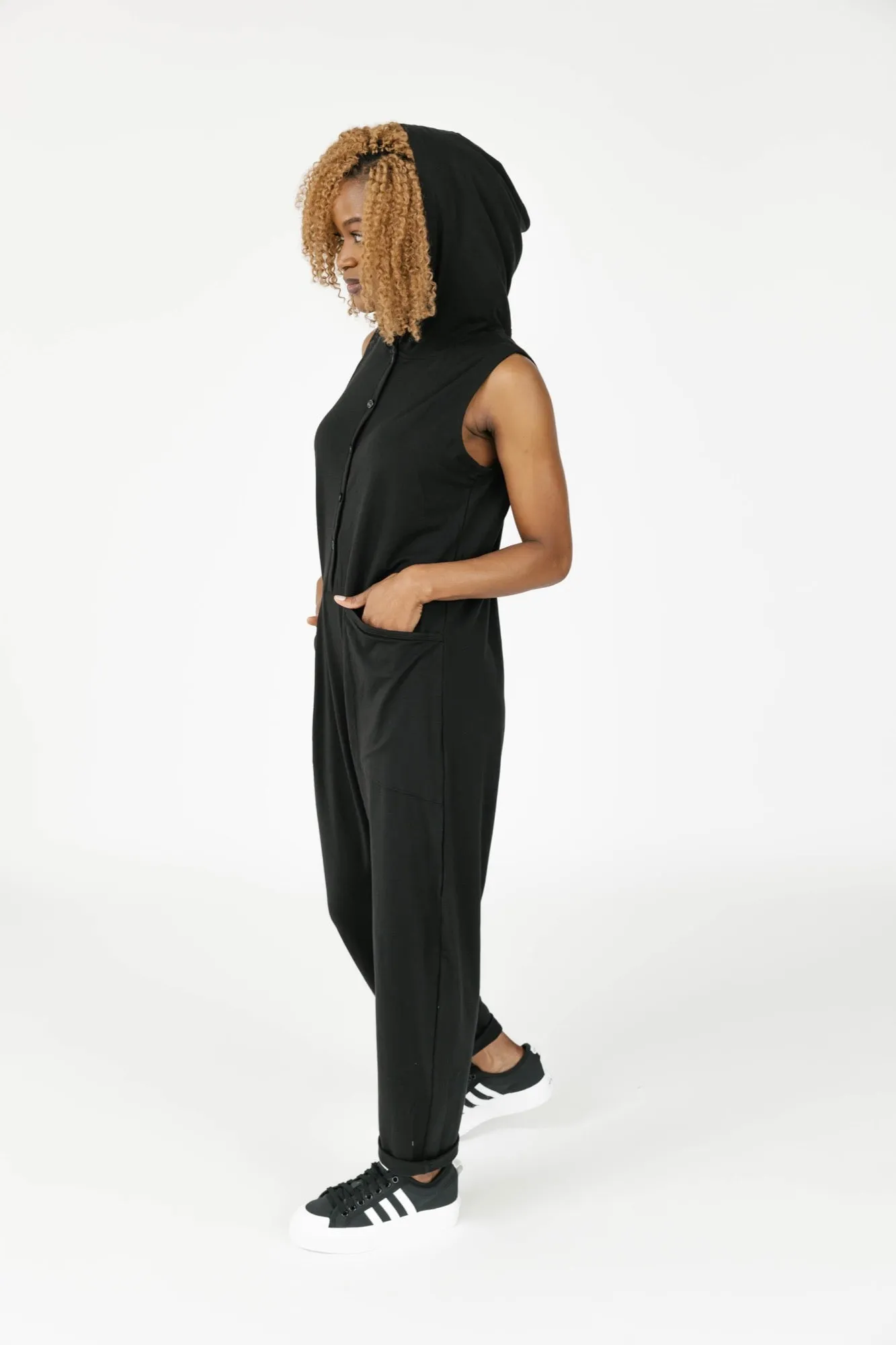 Abigael Henley Romper in Midnight Black