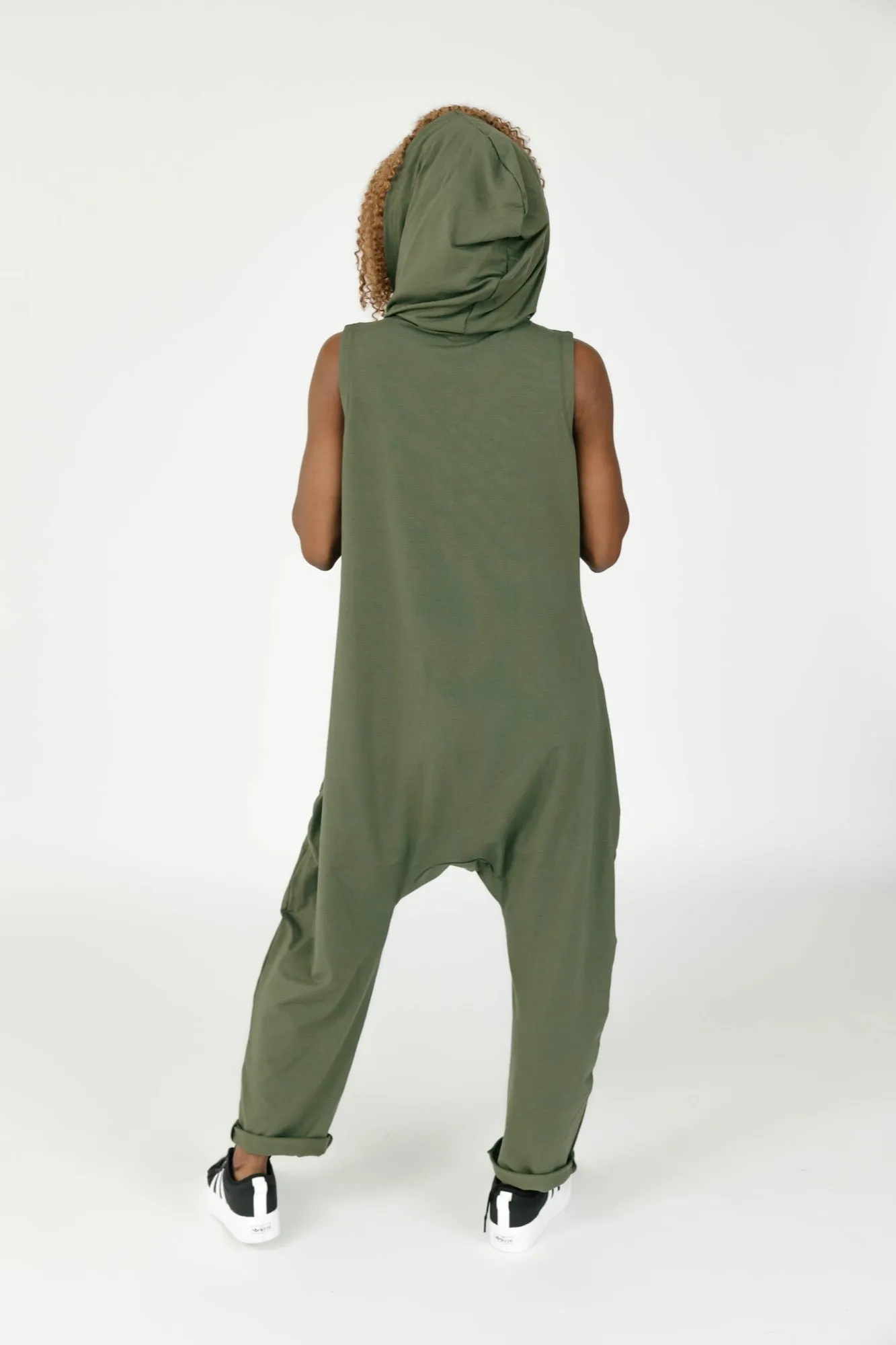Abigael Henley Romper in Moss Green