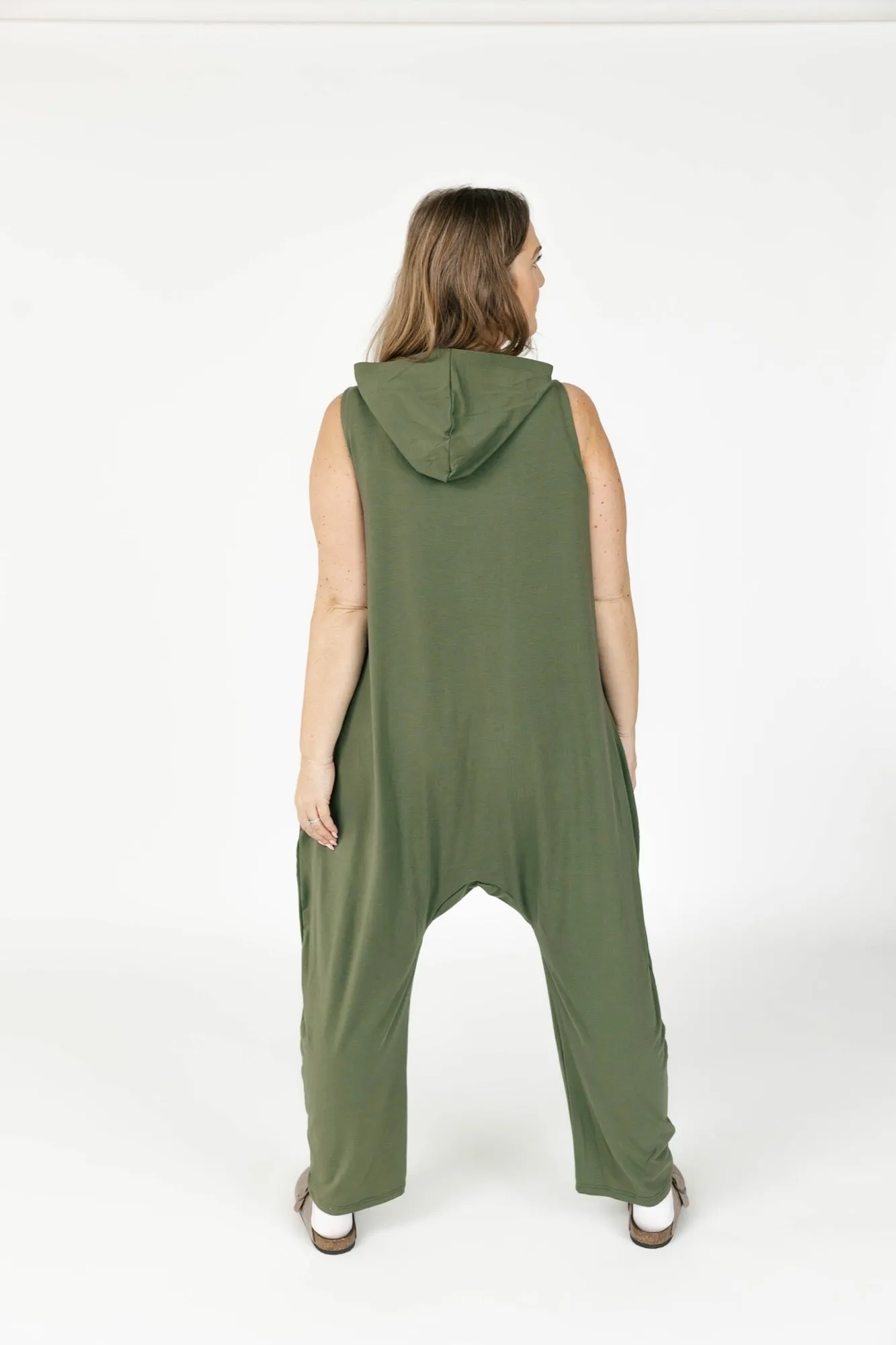 Abigael Henley Romper in Moss Green