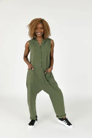 Abigael Henley Romper in Moss Green