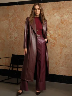 Abrigo trench de doble botonadura