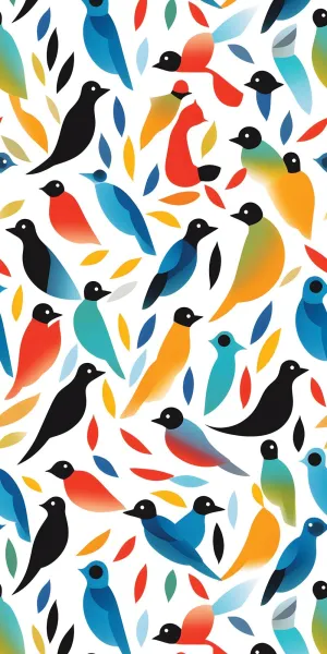 Abstract Birds Acrylic Wall Panels Home Decor Wall Panels 2440mmm x 1220mm