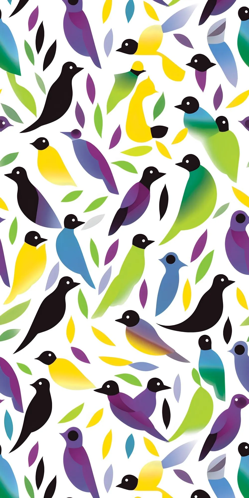Abstract Birds Acrylic Wall Panels Home Decor Wall Panels 2440mmm x 1220mm