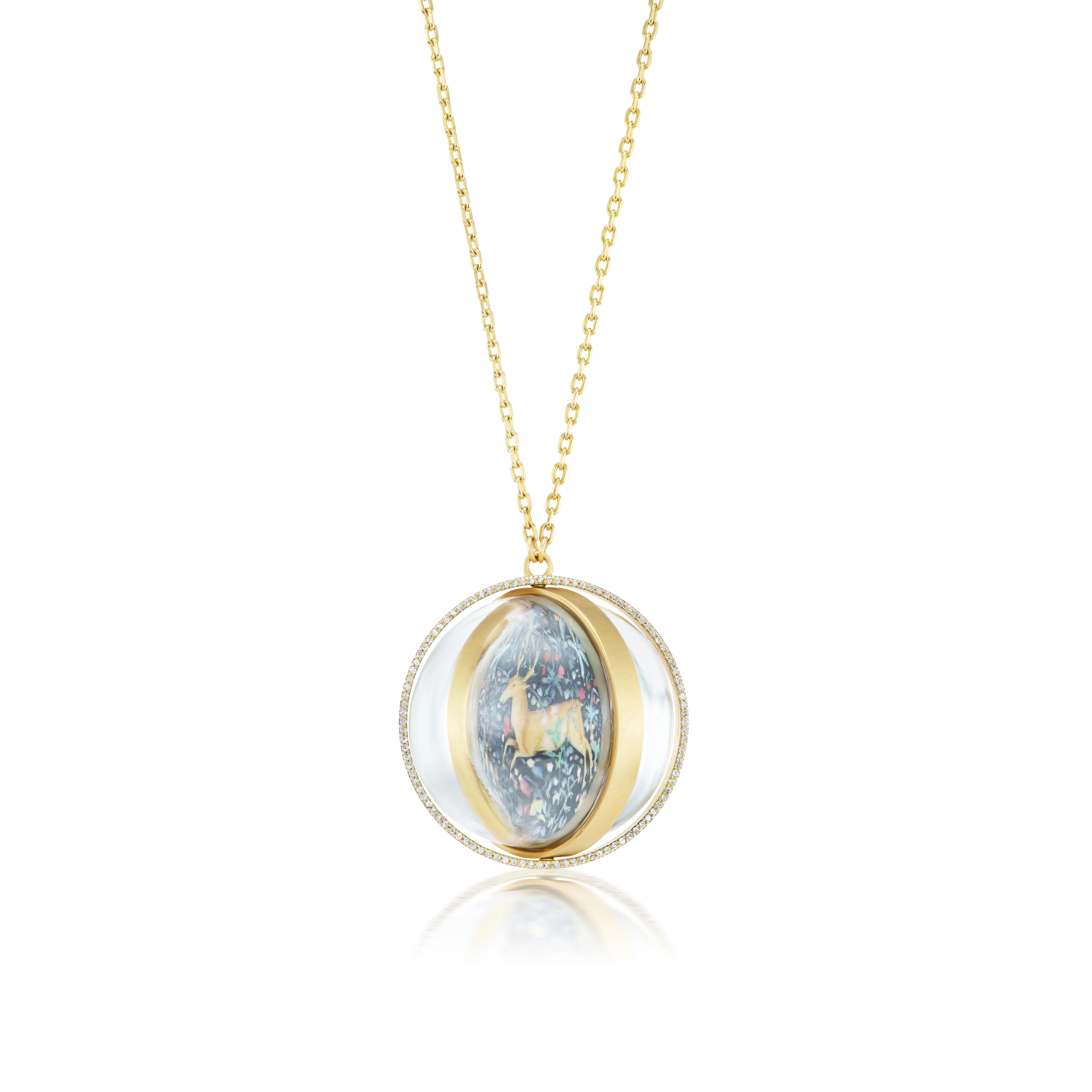 Alchemy Spinning Orb Pendant Necklace