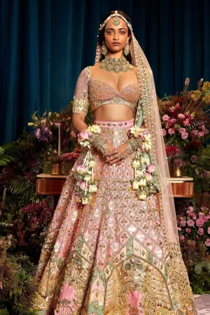 ALICE - BABY PINK ROYAL CARRIAGE LEHENGA SET