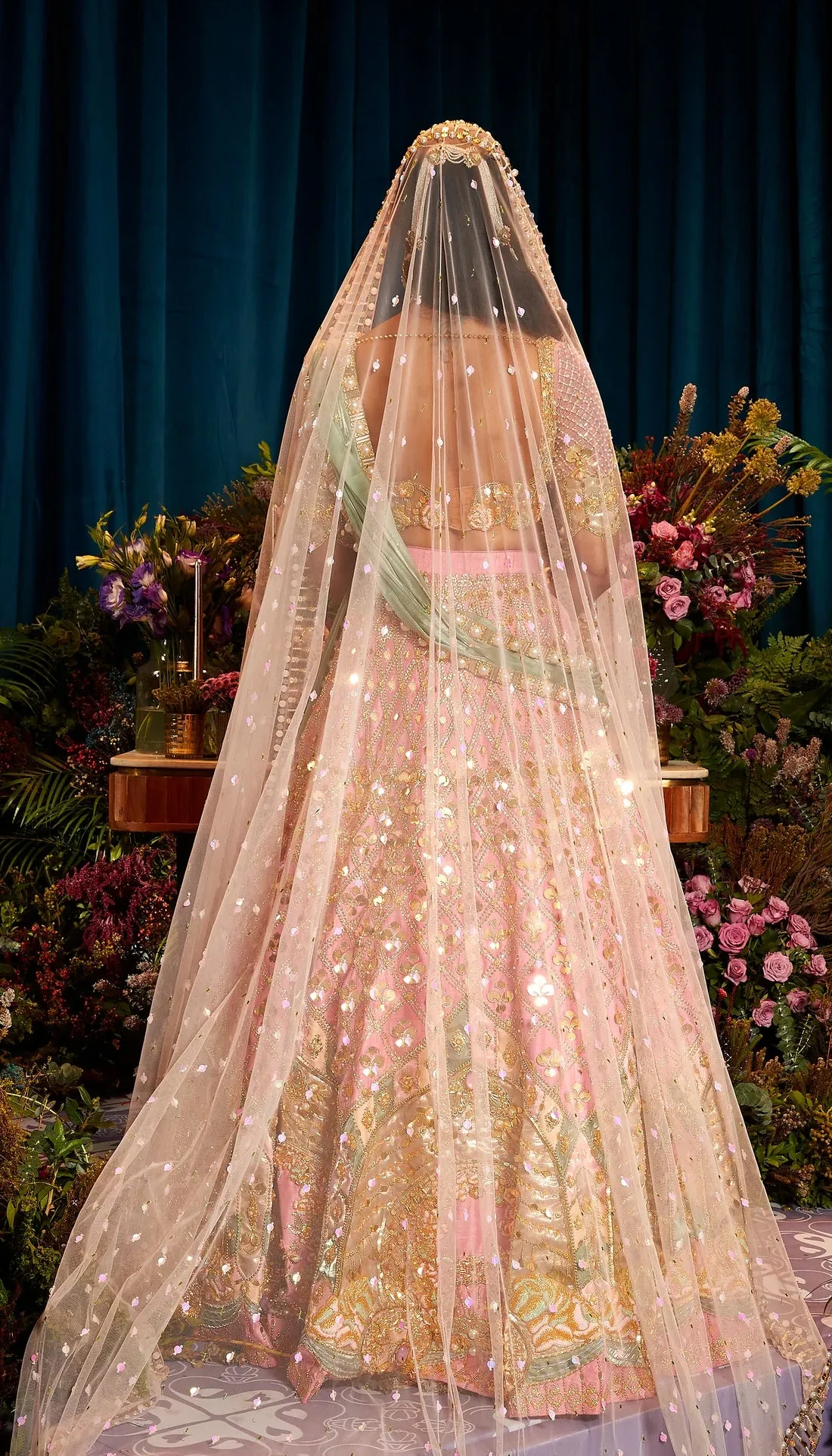 ALICE - BABY PINK ROYAL CARRIAGE LEHENGA SET