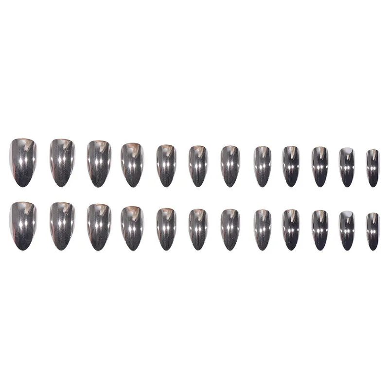 Almond Electroplated metallic bright silver