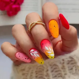 Almond peach orange point matte