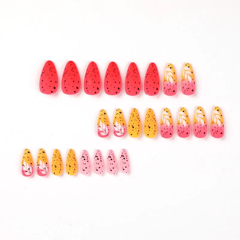Almond peach orange point matte
