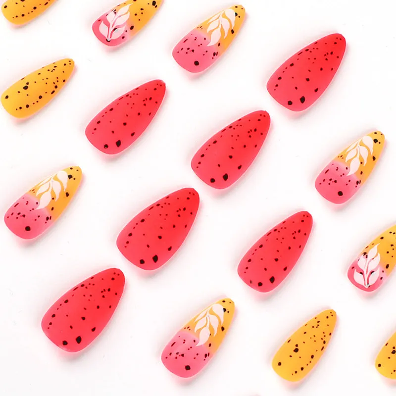 Almond peach orange point matte
