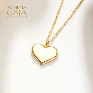 Al'Oro Simple Heart Pendant with Necklace