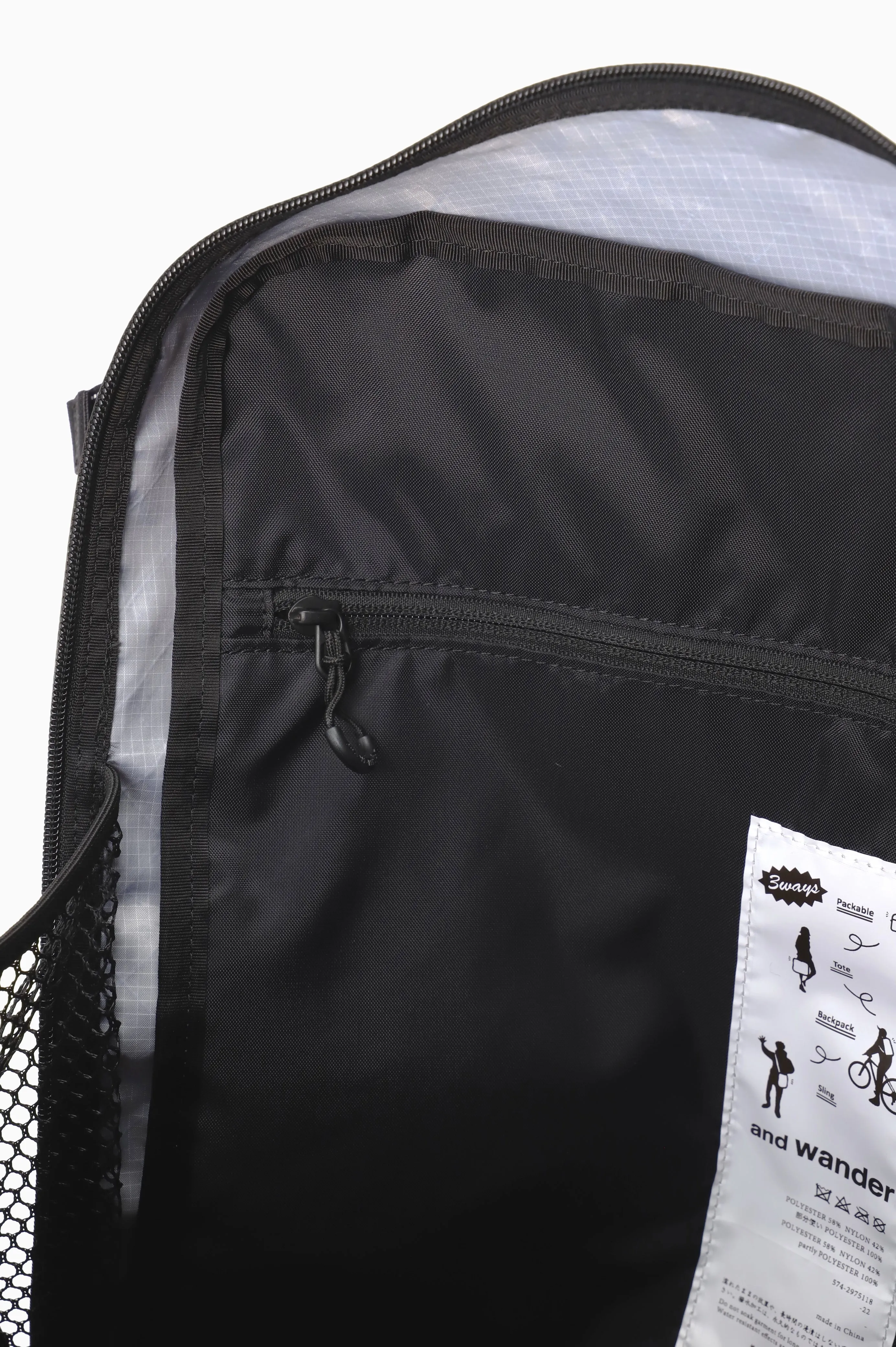 And Wander ECOPAK 30L 3way tote bag - Black