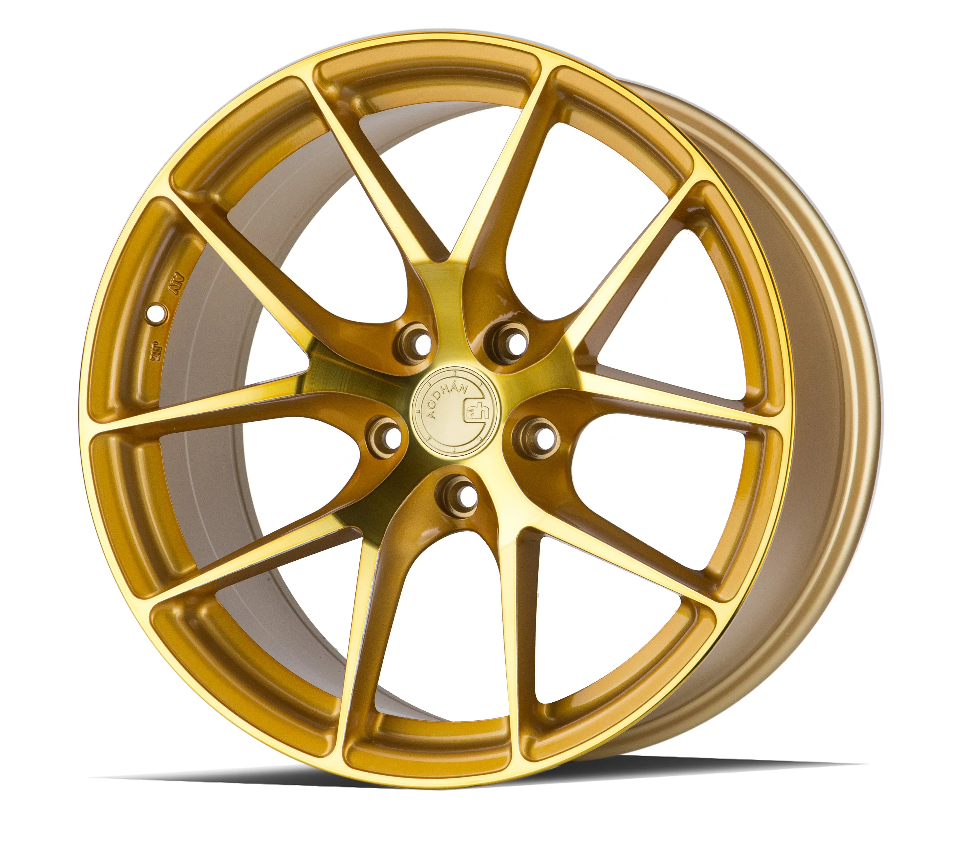 Aodhan LS007 20x9 5X112  30 Gold Machined Face