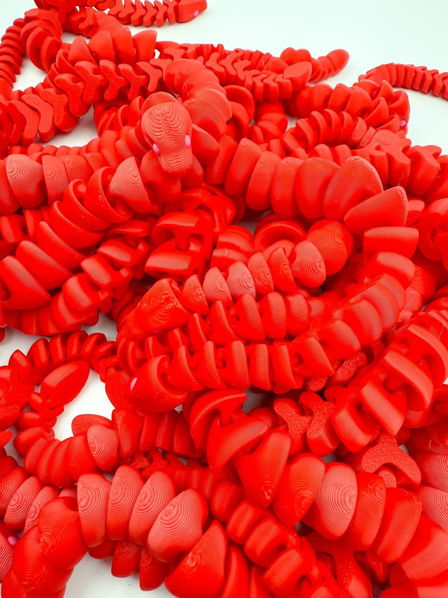 Articulated 3D Printed Snake – Valentine’s Edition (14 Inches)