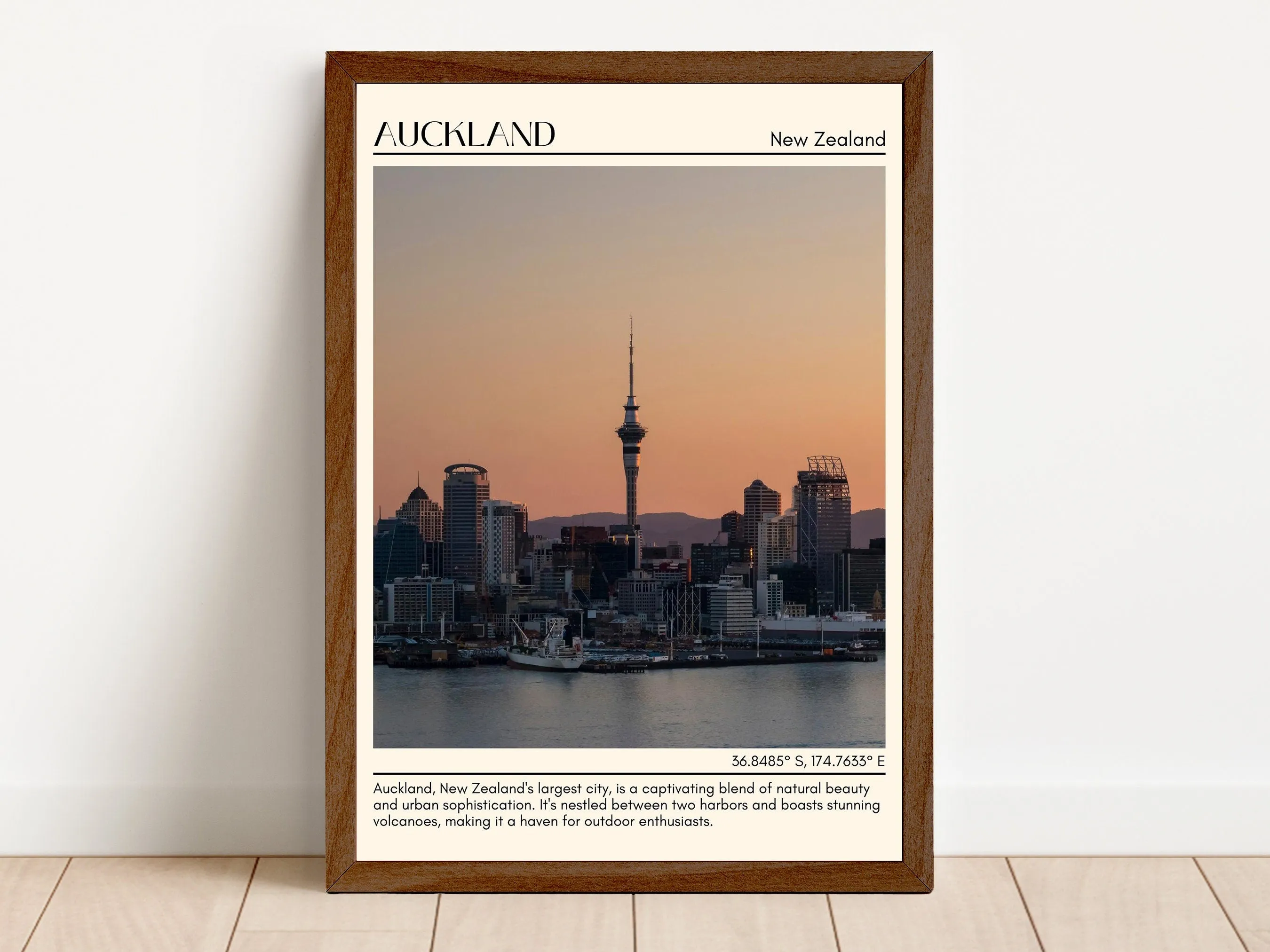 Auckland Minimal Wall Art, New Zealand