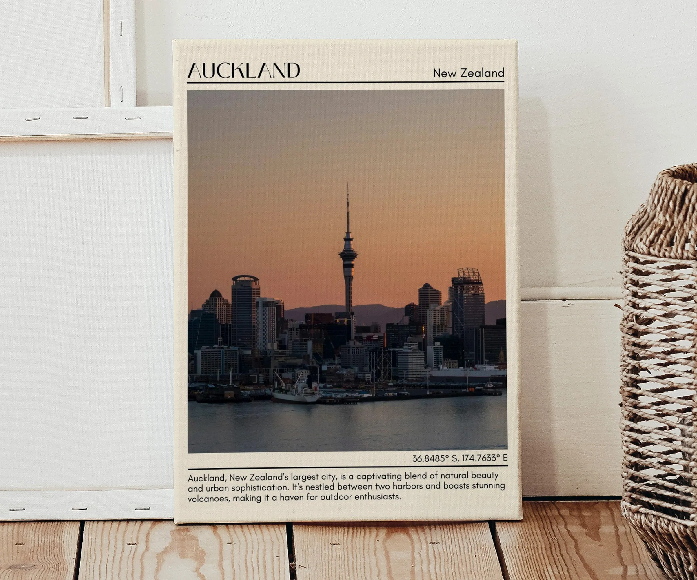 Auckland Minimal Wall Art, New Zealand