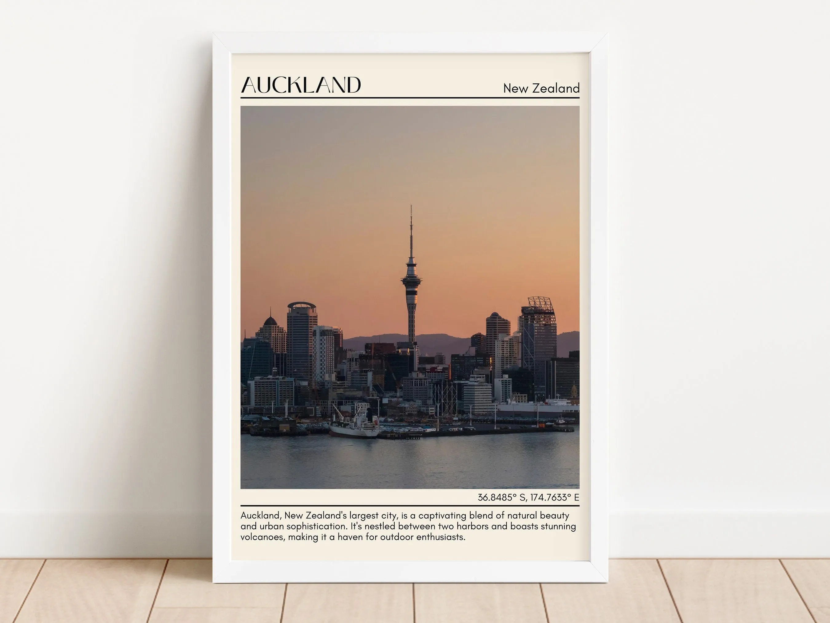 Auckland Minimal Wall Art, New Zealand