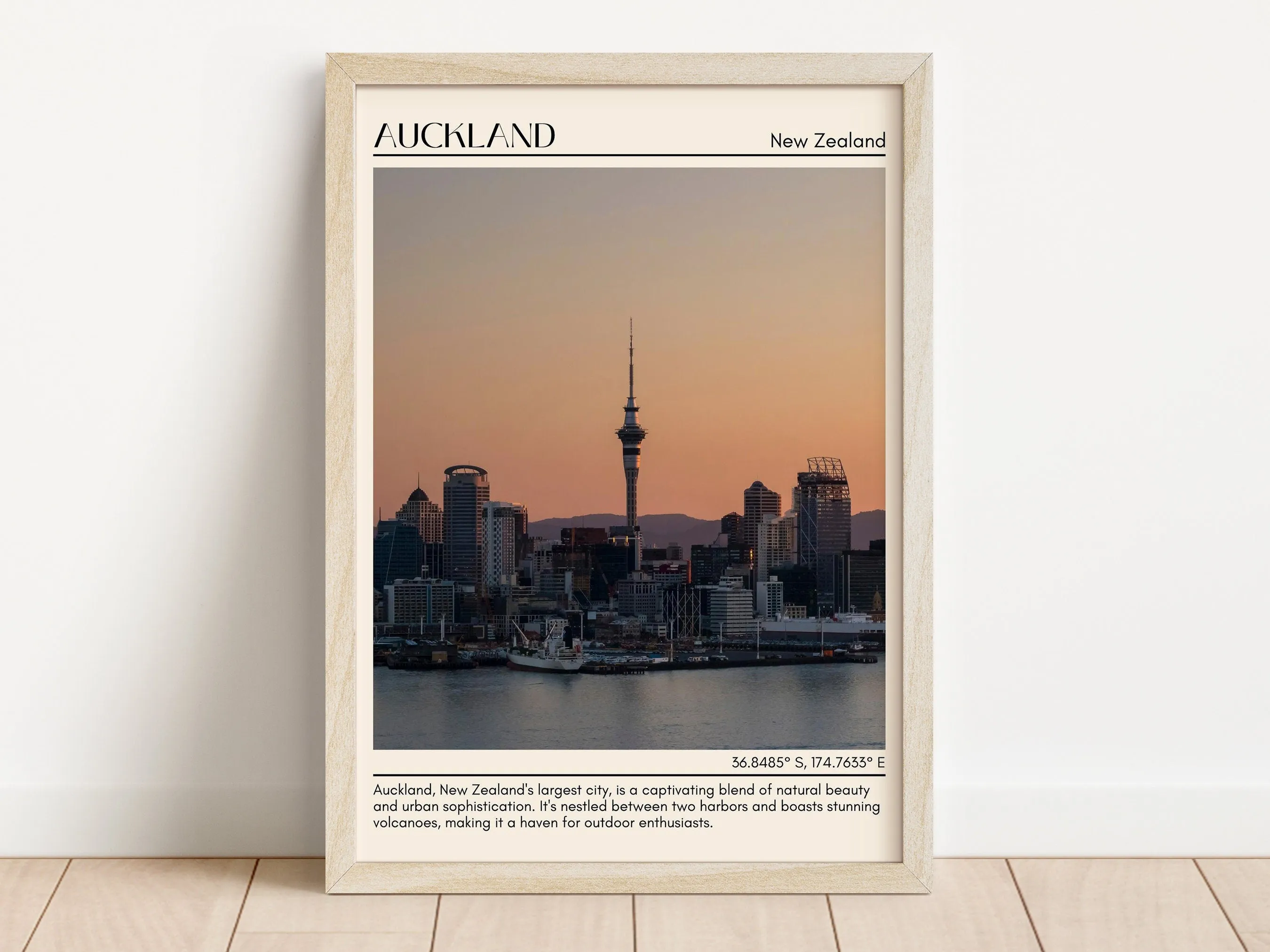 Auckland Minimal Wall Art, New Zealand