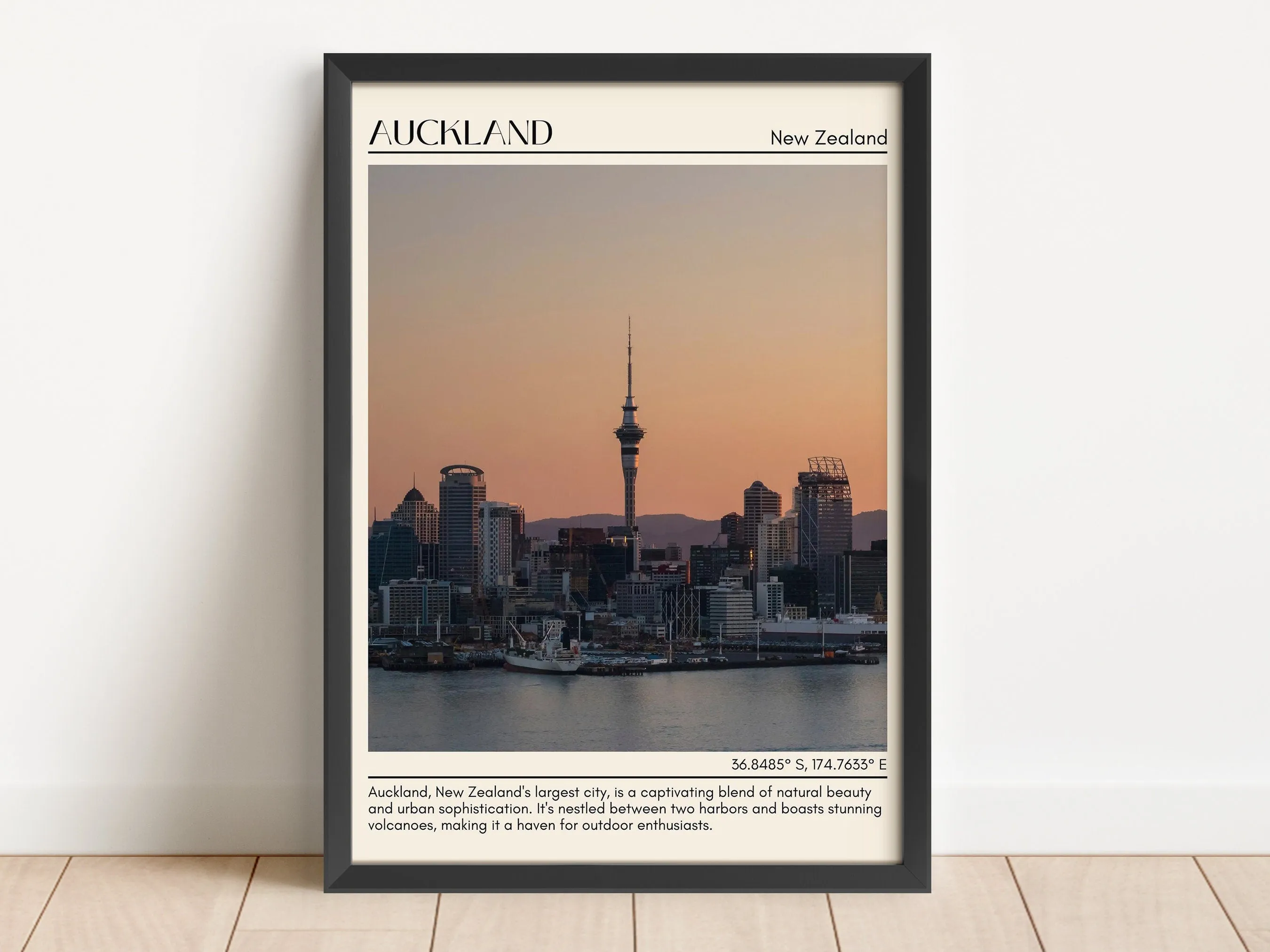 Auckland Minimal Wall Art, New Zealand