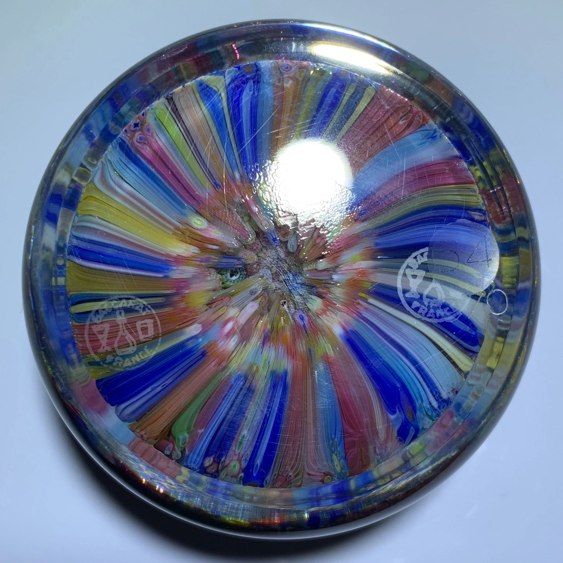 Baccarat 1970 Closepack Complex Millefiori “Church Weight” with Zodiac Silhouette Canes