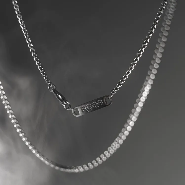 Bar Necklace Set (Silver) - 2 Pack