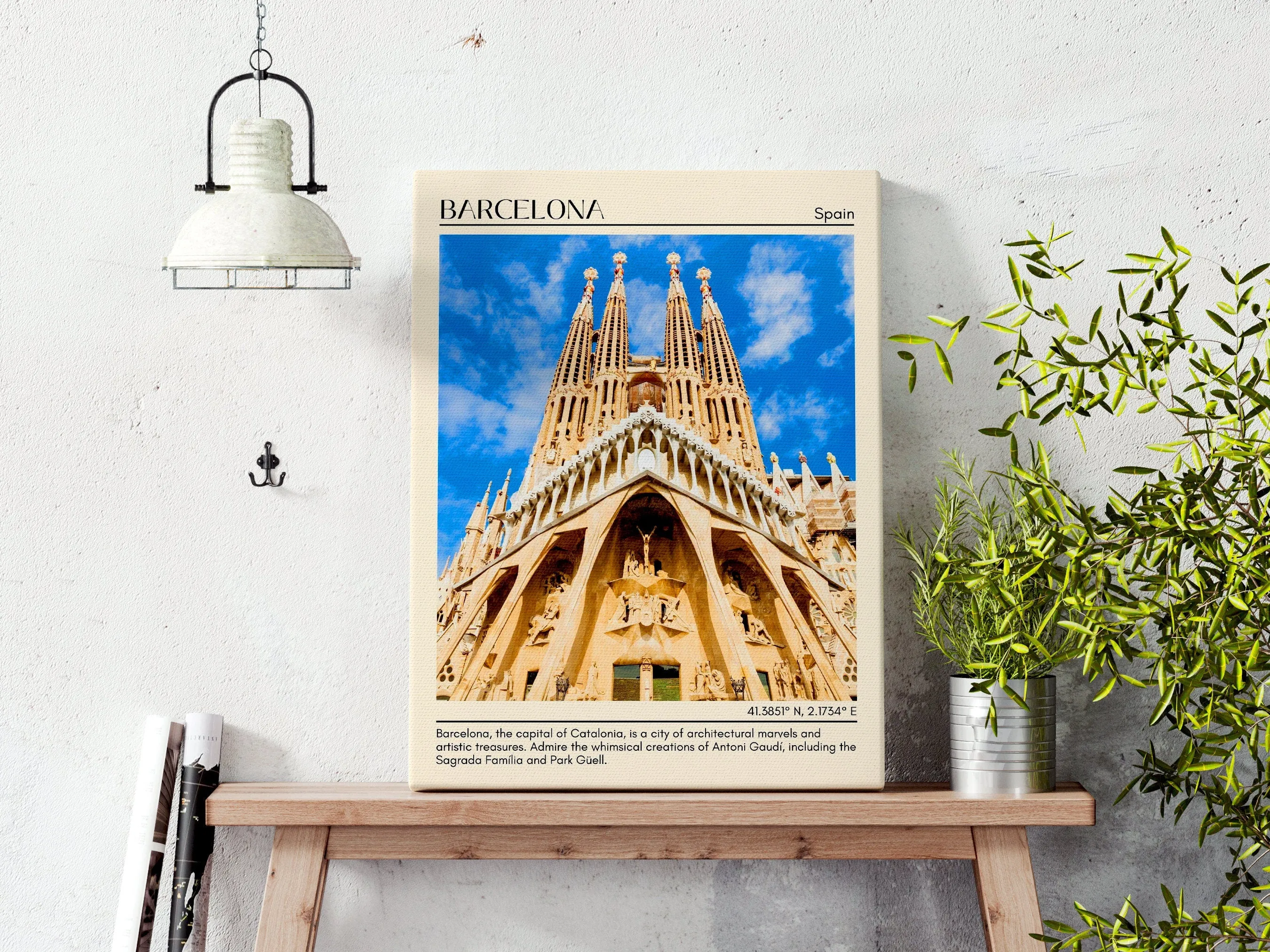 Barcelona Minimal Wall Art, Spain