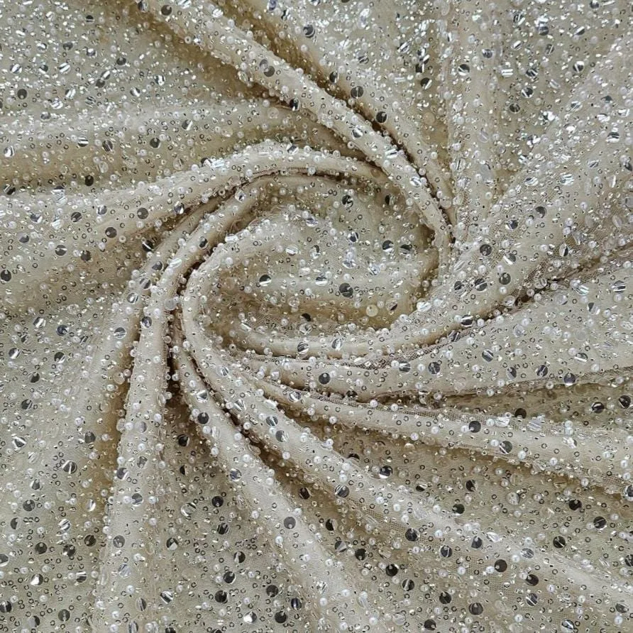 Beaded Lace Fabric 120 cm