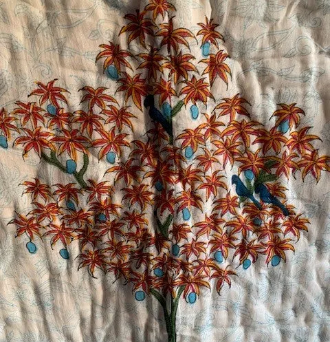 Beautiful Quilt-Blackbird and Tree-Large-