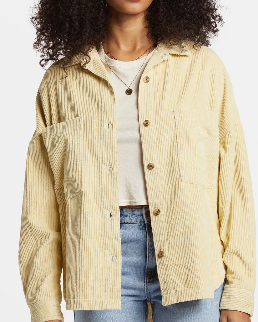 Billabong Stoked On You Oversized Long Sleeve Shirt