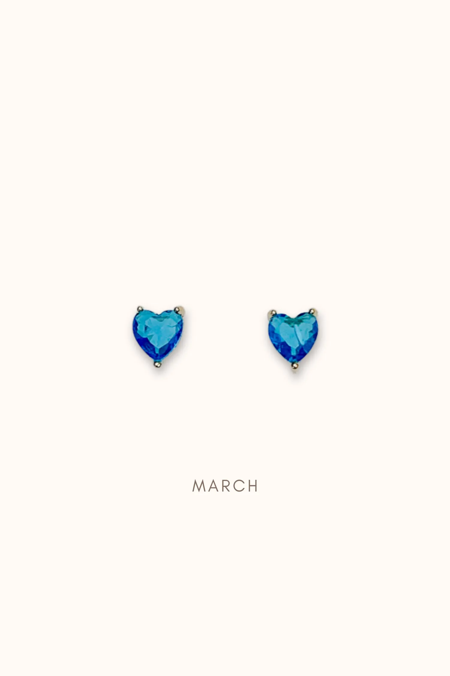 Birthstone Heart Ear Studs