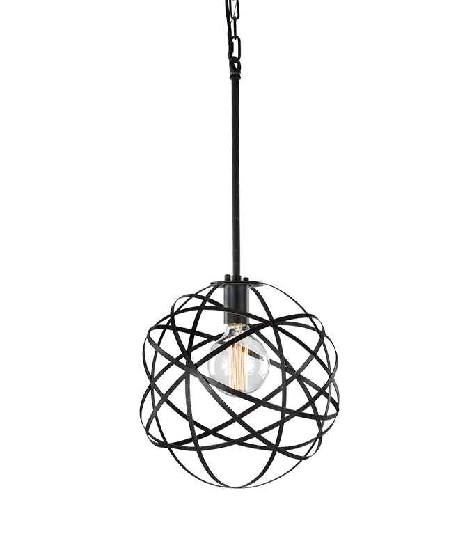 Black Atom 1 Light Orb Pendant
