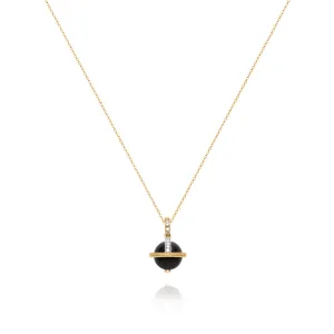 Black Onyx Yellow Orb Pendant