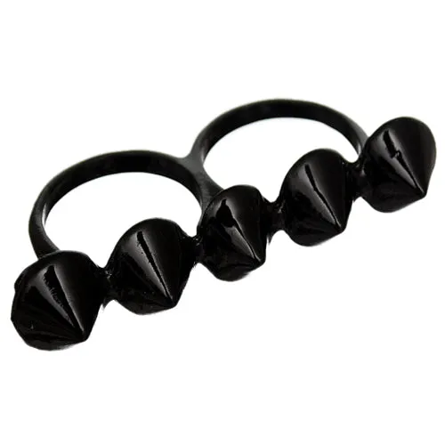 Black Spike Knuckle Finger Ring