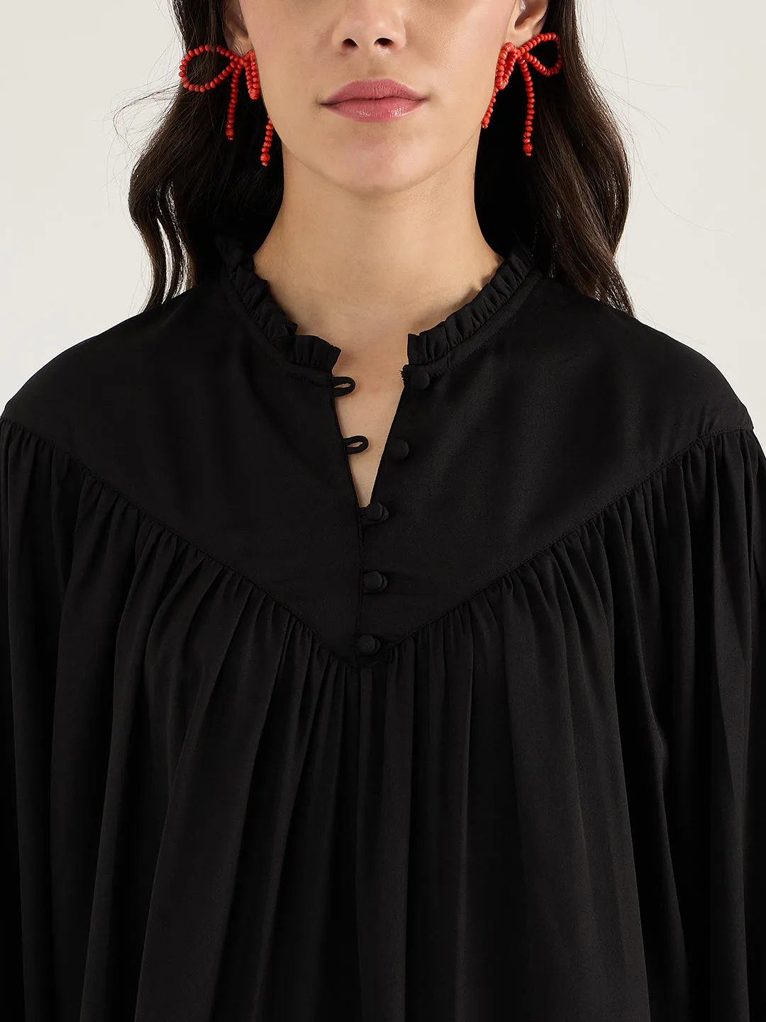 Black Yoke Detail Top