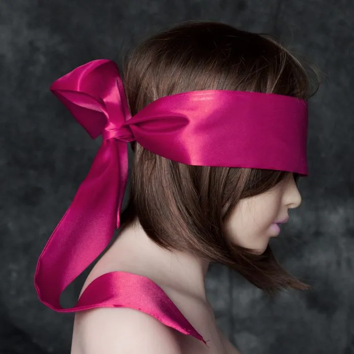Blinddoek Van Roze Satijn