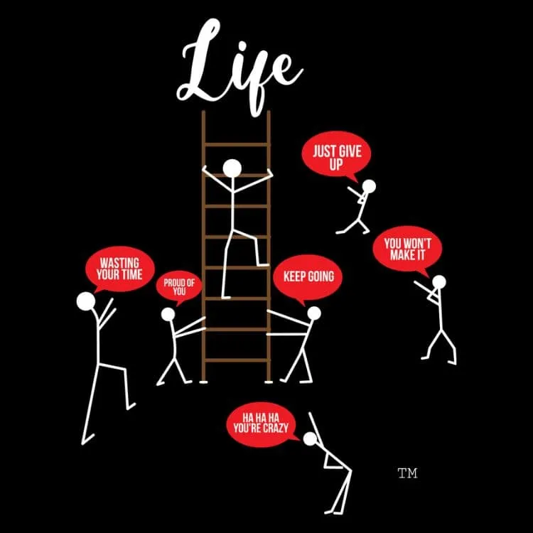 Blue Cavalz Unisex Ladder of Life short sleeves printed T shirt