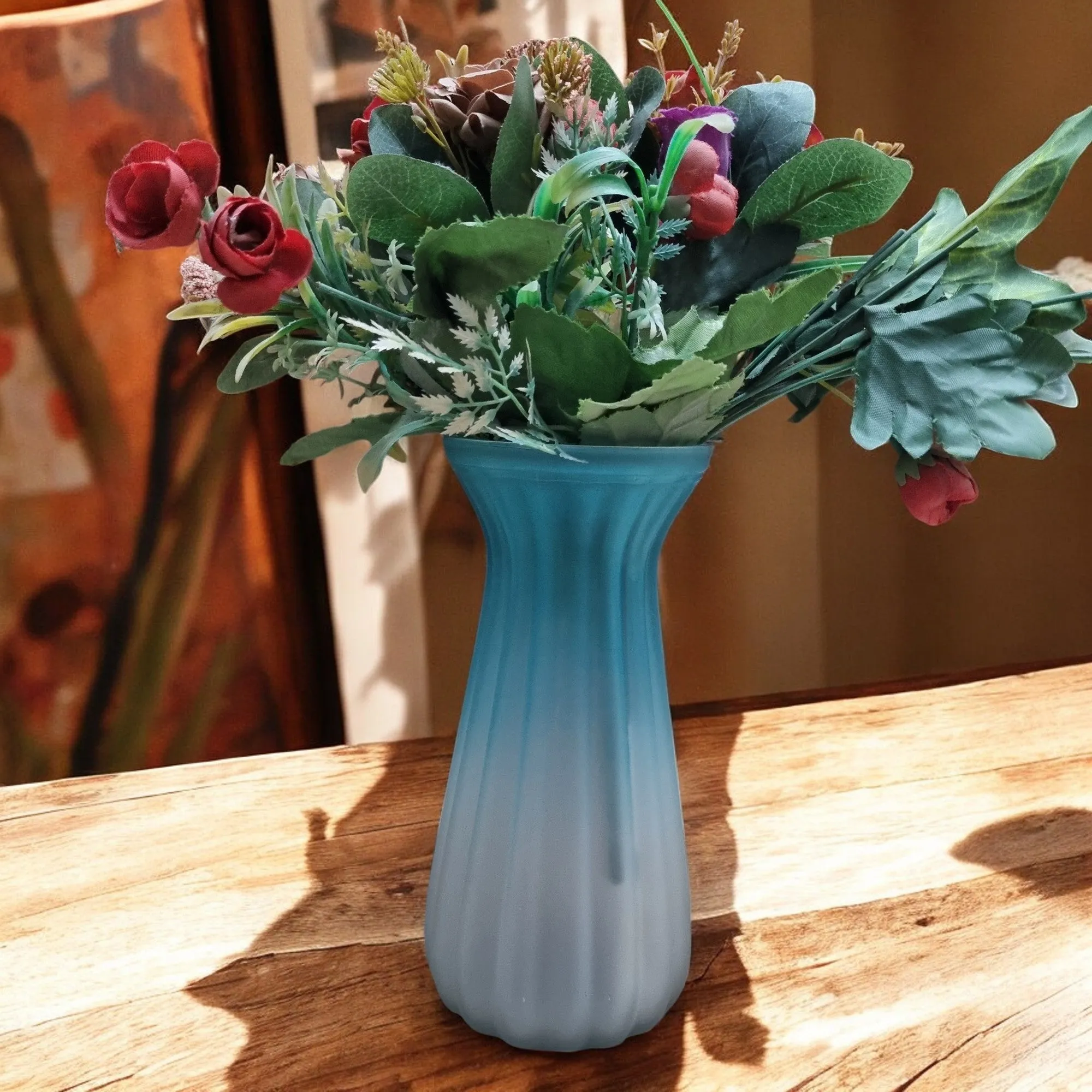 Blue Elegance Glass Vase