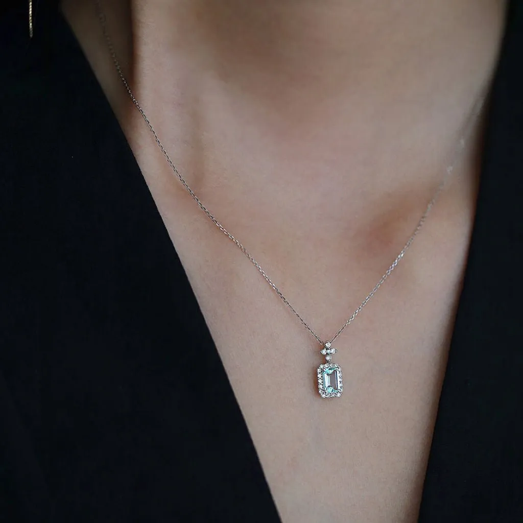 Blue Topaz Necklace (Solid Silver)