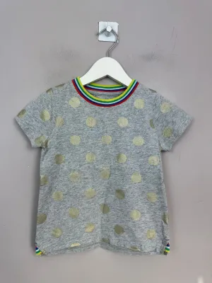 Boden grey spot t-shirt 3-4y
