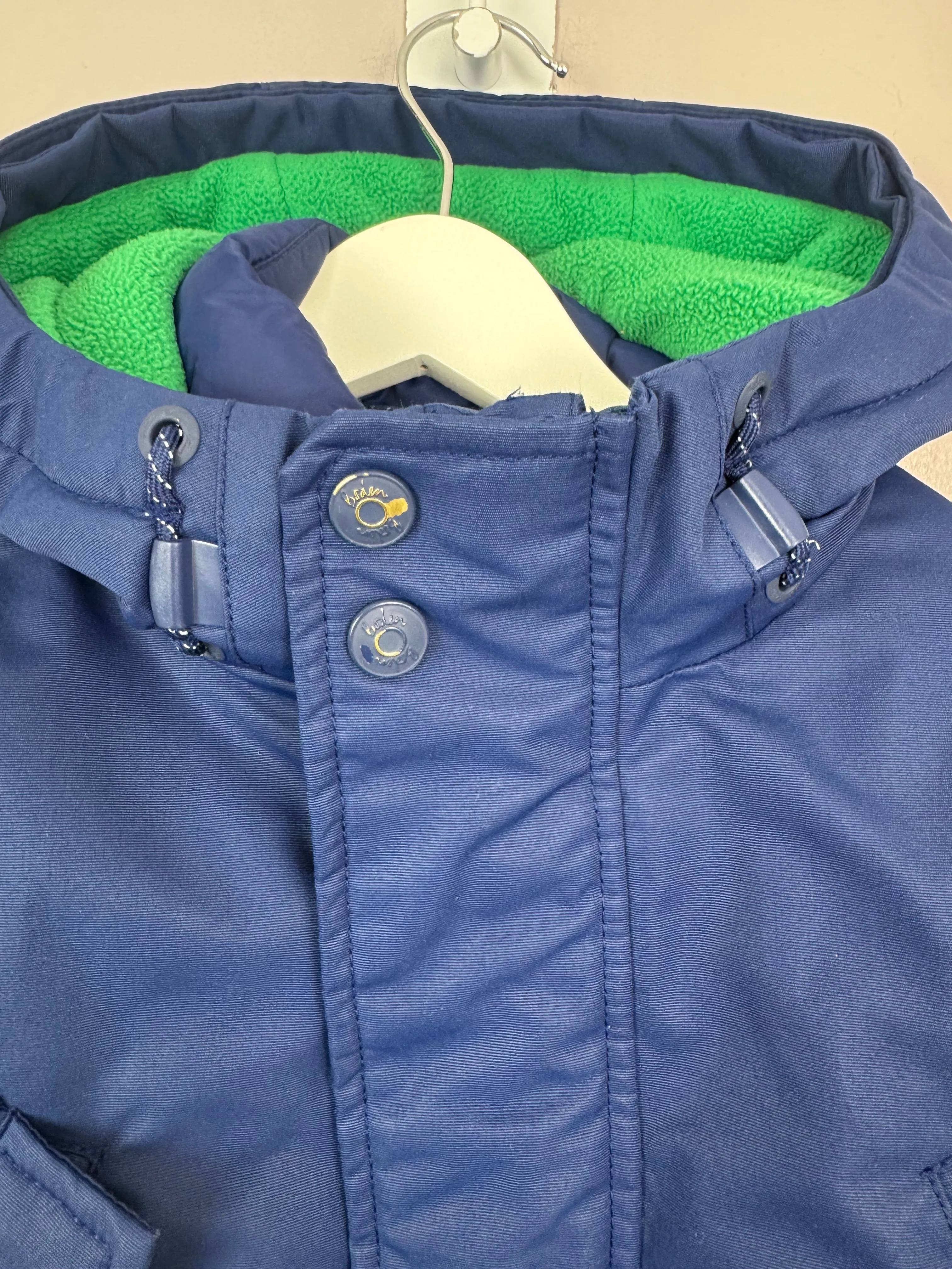 Boden Navy Waterproof Coat 9-10y