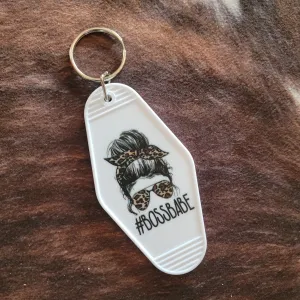 Boss Babe Hotel Room Keychain