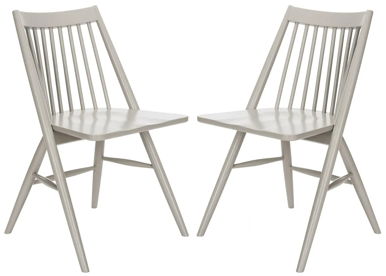 Brand new set of 2 Sleek Grey Dining Chairs! Grey Cody Solid Wood Side Chair (Set of 2)! Retails $470 